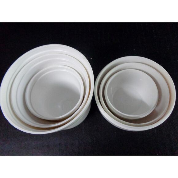 Stacking Doll Measuring Cups Set 3 Matryoshka Kitchen Baking White Melamine Box - Picture 6 of 11